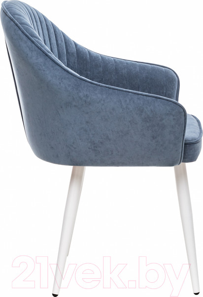 Изображение товара Стул Импэкс Leset Вайд с подлокотниками (белый/велюр синий)