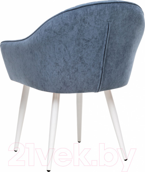 Изображение товара Стул Импэкс Leset Вайд с подлокотниками (белый/велюр синий)