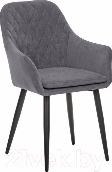 Изображение товара Стул Импэкс Leset Слим с подлокотниками (черный/велюр графит)