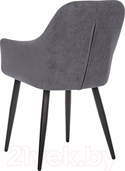 Изображение товара Стул Импэкс Leset Слим с подлокотниками (черный/велюр графит)