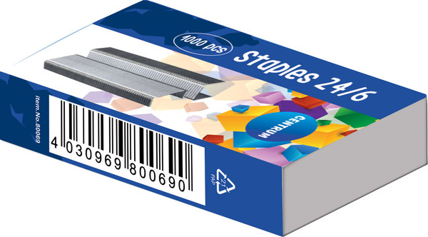 Изображение товара Скобы канцелярские Centrum 80069 (1000шт)