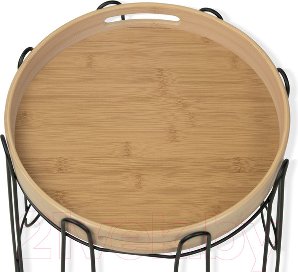 Изображение товара Журнальный столик Sheffilton SHT-CT26 (черный муар/прозрачный лак)