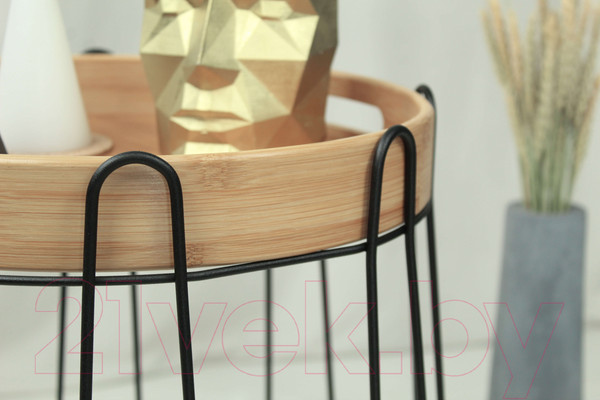 Изображение товара Журнальный столик Sheffilton SHT-CT26 (черный муар/прозрачный лак)