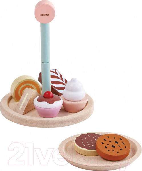 Изображение товара Набор игрушечных продуктов Plan Toys Пирожные / 3489