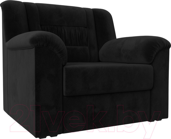 Изображение товара Кресло мягкое Лига Диванов Карелия 341 (велюр черный)