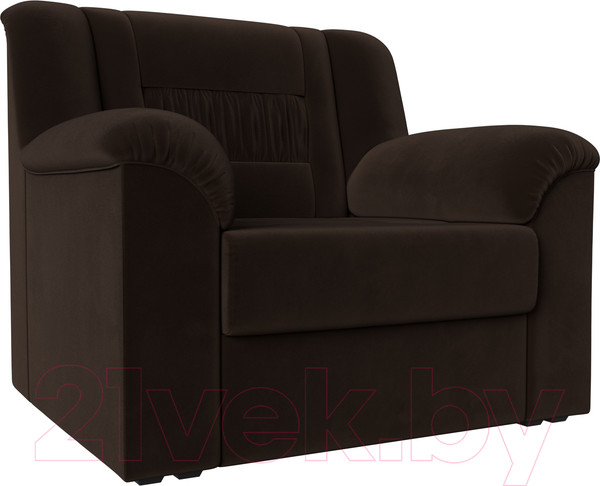 Изображение товара Кресло мягкое Лига Диванов Карелия 341 (микровельвет коричневый)