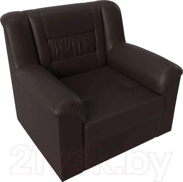 Изображение товара Кресло мягкое Лига Диванов Карелия 341 (экокожа коричневый)