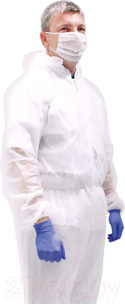 Изображение товара Комплект комбинезонов одноразовых Sergio Professional С капюшоном спанбел / 20469 (5шт)