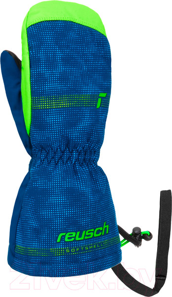Изображение товара Варежки лыжные Reusch Maxi R-Tex Xt / 6285515-4507 (р-р 4, Mitten Surf The Web/Green Gecko)