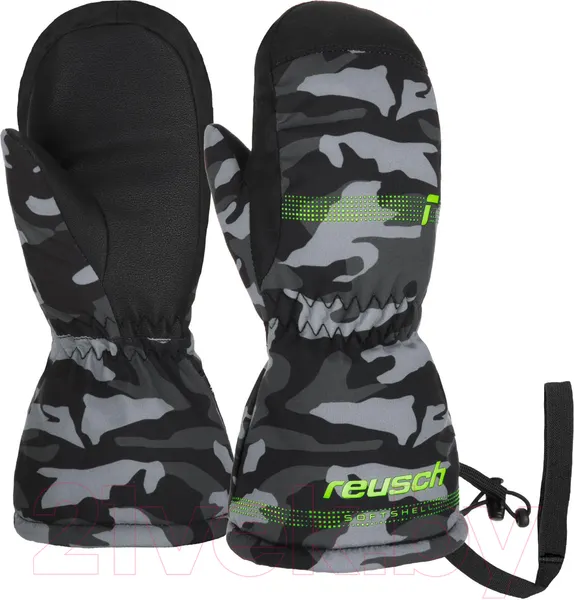 Изображение товара Варежки лыжные Reusch Maxi R-Tex Xt Mitten / 6285515-7696 (р-р 5, Black/Grey Camou)