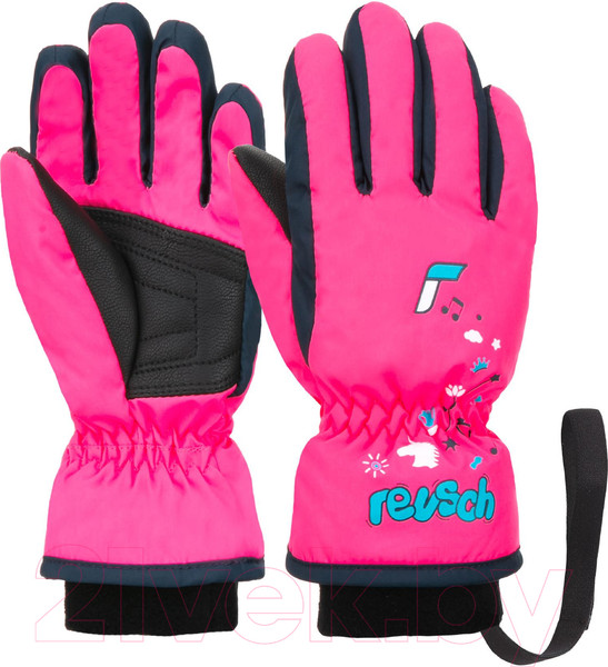Изображение товара Перчатки лыжные Reusch Kids / 6285105-3297 (р-р 4, Pink Glo/Dress Blue)