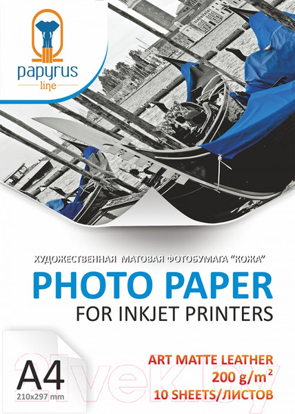 Изображение товара Фотобумага Papyrus АРТ Кожа A4 200 г/м2 / BN04334 (10л, матовый)