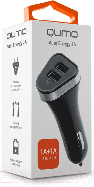 Изображение товара Адаптер питания автомобильный Qumo Charger 0061 / Q20731