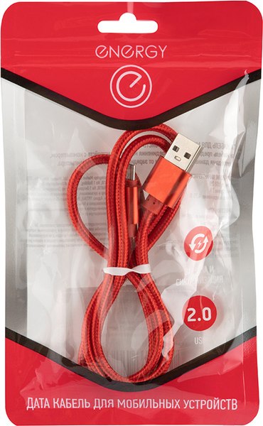 Изображение товара Кабель Energy ET-26 USB/MicroUSB / 104105 (красный)