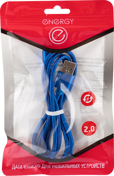 Изображение товара Кабель Energy ET-27 USB/Lightning / 104107 (синий)