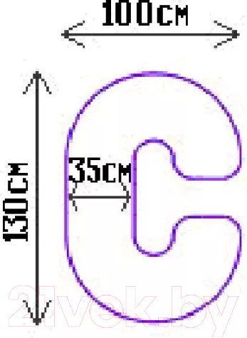 Изображение товара Подушка для беременных AlViTek Бамбук-С / ПДБ-С-МХ