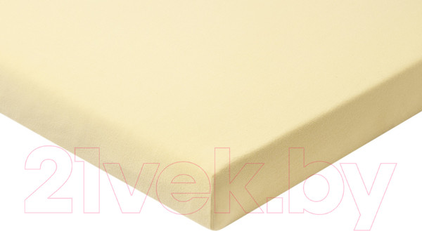 Изображение товара Простыня AlViTek Трикотажная на резинке 160x200 / ПТР-КРЕМ-160 (кремовый)