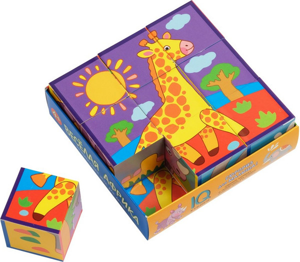 Изображение товара Развивающий игровой набор Айрис-пресс Умные кубики в поддончике. Веселая Африка New / 9785811280612