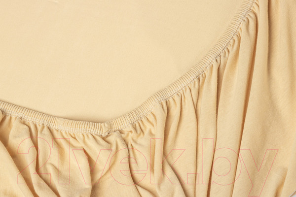 Изображение товара Простыня AlViTek Трикотажная на резинке 180x200 / ПТР-БЕЖ-180(180) (бежевый)