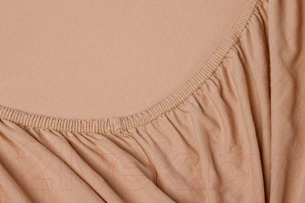 Изображение товара Простыня AlViTek Трикотажная на резинке 180x200 / ПТР-КАК-180(180) (какао)