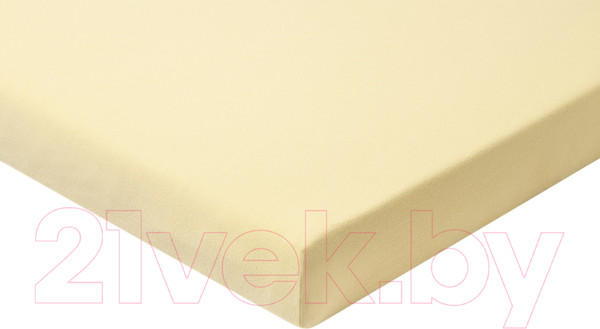 Изображение товара Простыня AlViTek Трикотажная на резинке 180x200 / ПТР-КРЕМ-180(180) (кремовый)