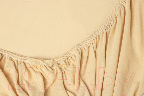 Изображение товара Простыня AlViTek Трикотажная на резинке 200x200 / ПТР-БЕЖ-200 (бежевая)