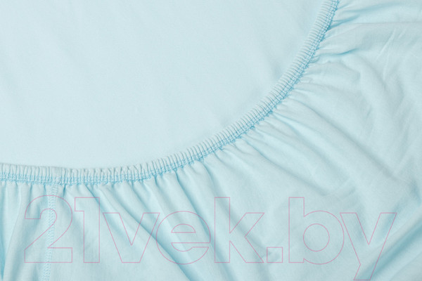 Изображение товара Простыня AlViTek Трикотажная на резинке 200x200 / ПТР-Г-200 (голубой)