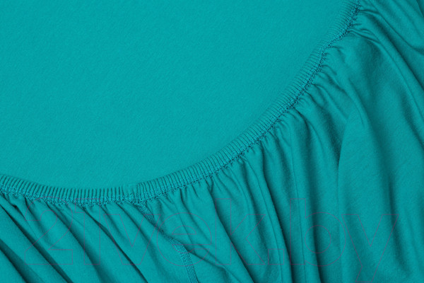 Изображение товара Простыня AlViTek Трикотажная на резинке 200x200 / ПТР-МВ-200 (морская волна)