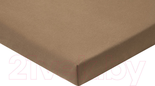 Изображение товара Простыня AlViTek Трикотажная на резинке 200x200 / ПТР-МОК-200 (мокко)