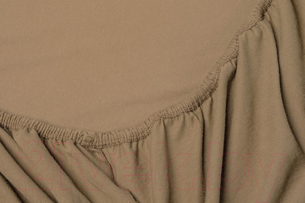 Изображение товара Простыня AlViTek Трикотажная на резинке 200x200 / ПТР-МОК-200 (мокко)