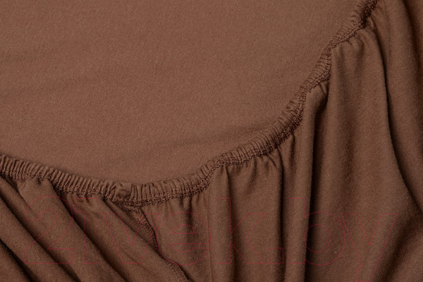 Изображение товара Простыня AlViTek Трикотажная на резинке 200x200 / ПТР-ШОК-200 (шоколад)