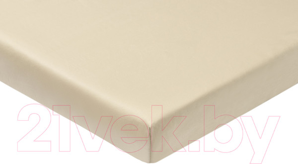 Изображение товара Простыня AlViTek Сатин однотонный на резинке 160x200x25 / ПР-СО-Р-160-БЕЖ (бежевый)