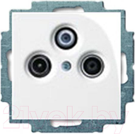 Изображение товара Розетка ABB Basic 55 / SP610230TRIAX1S-01.36-01.01-01.00 (белый, лицевая панель)