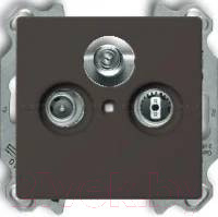 Изображение товара Розетка ABB Basic 55 / SP610230TRIAX1S-05.36-01.01-01.00 (шато-черный, лицевая панель)