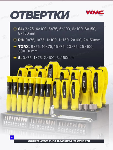 Изображение товара Набор отверток WMC Tools WMC-10100 (51782)