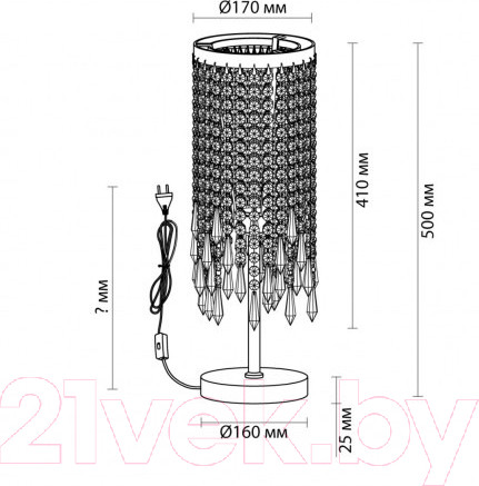 Изображение товара Прикроватная лампа Odeon Light Chokka 5028/1T