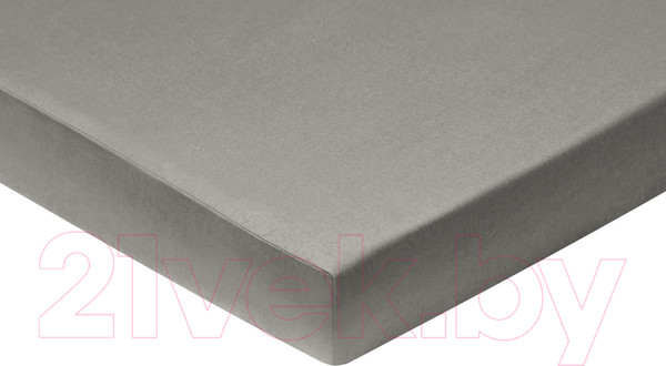 Изображение товара Простыня AlViTek Сатин однотонный на резинке 160x200x25 / ПР-СО-Р-160-ТСЕР (темно-серый)