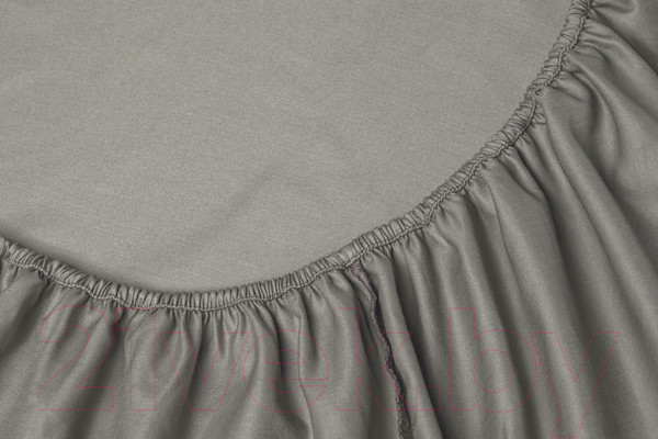 Изображение товара Простыня AlViTek Сатин однотонный на резинке 160x200x25 / ПР-СО-Р-160-ТСЕР (темно-серый)