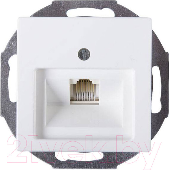 Изображение товара Розетка ABB Basic 55 / 13010404-01.38-01.01-01.00 (белый, лицевая панель)