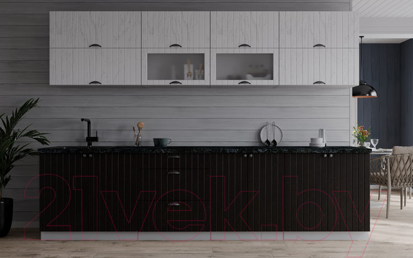 Изображение товара Кухонный гарнитур Интерлиния Берес 2.7Б (дуб полярный/дуб английский/кастилло темный)