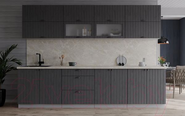 Изображение товара Кухонный гарнитур Интерлиния Берес 2.7Б (дуб серый/опал светлый)