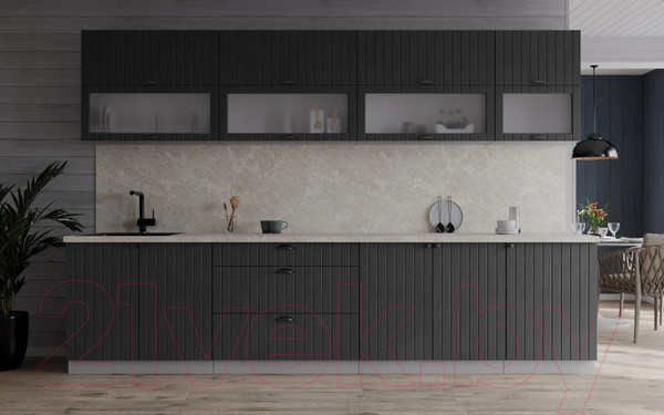 Изображение товара Кухонный гарнитур Интерлиния Берес 2.9Б (дуб серый/опал светлый)