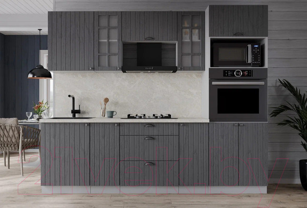 Изображение товара Кухонный гарнитур Интерлиния Берес 2.3В (дуб серый/опал светлый)