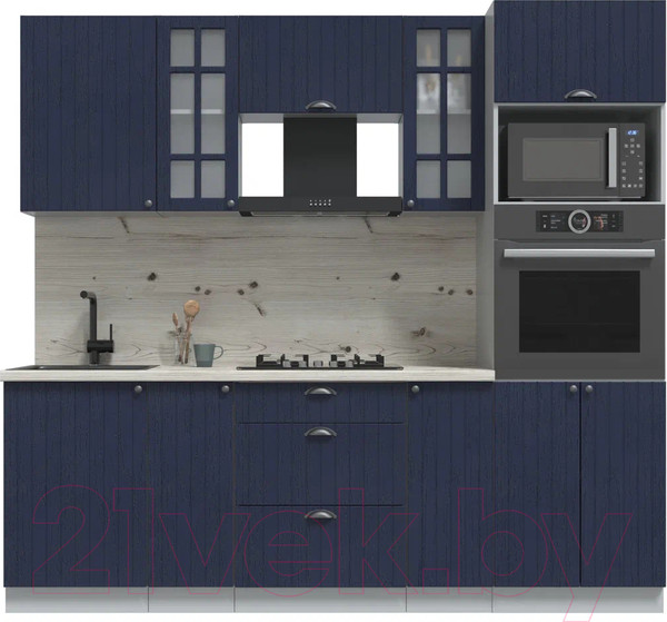 Изображение товара Кухонный гарнитур Интерлиния Берес 2.3В (дуб королевский/бискайская сосна)