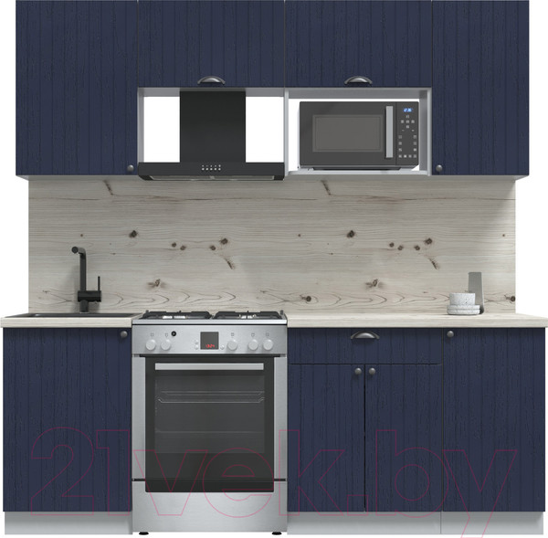 Изображение товара Кухонный гарнитур Интерлиния Берес 2.1В (дуб королевский/бискайская сосна)