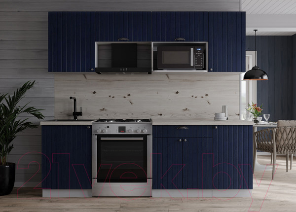 Изображение товара Кухонный гарнитур Интерлиния Берес 2.1В (дуб королевский/бискайская сосна)