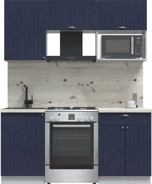 Изображение товара Кухонный гарнитур Интерлиния Берес 1.7В (дуб королевский/бискайская сосна)