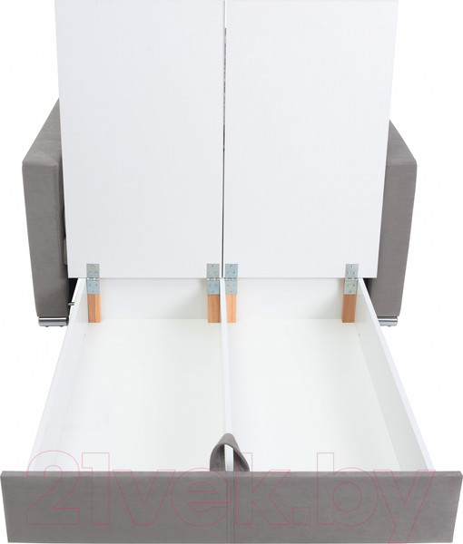 Изображение товара Диван KRONES Афродита выкатной 195x120 (велюр светло-серый/рисунок)