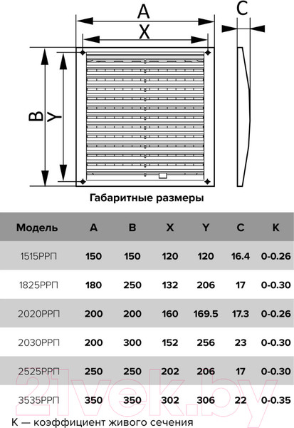 Изображение товара Решетка вентиляционная ERA 1825РРП