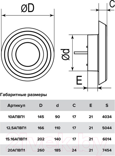 Изображение товара Анемостат ERA 16АПВП1